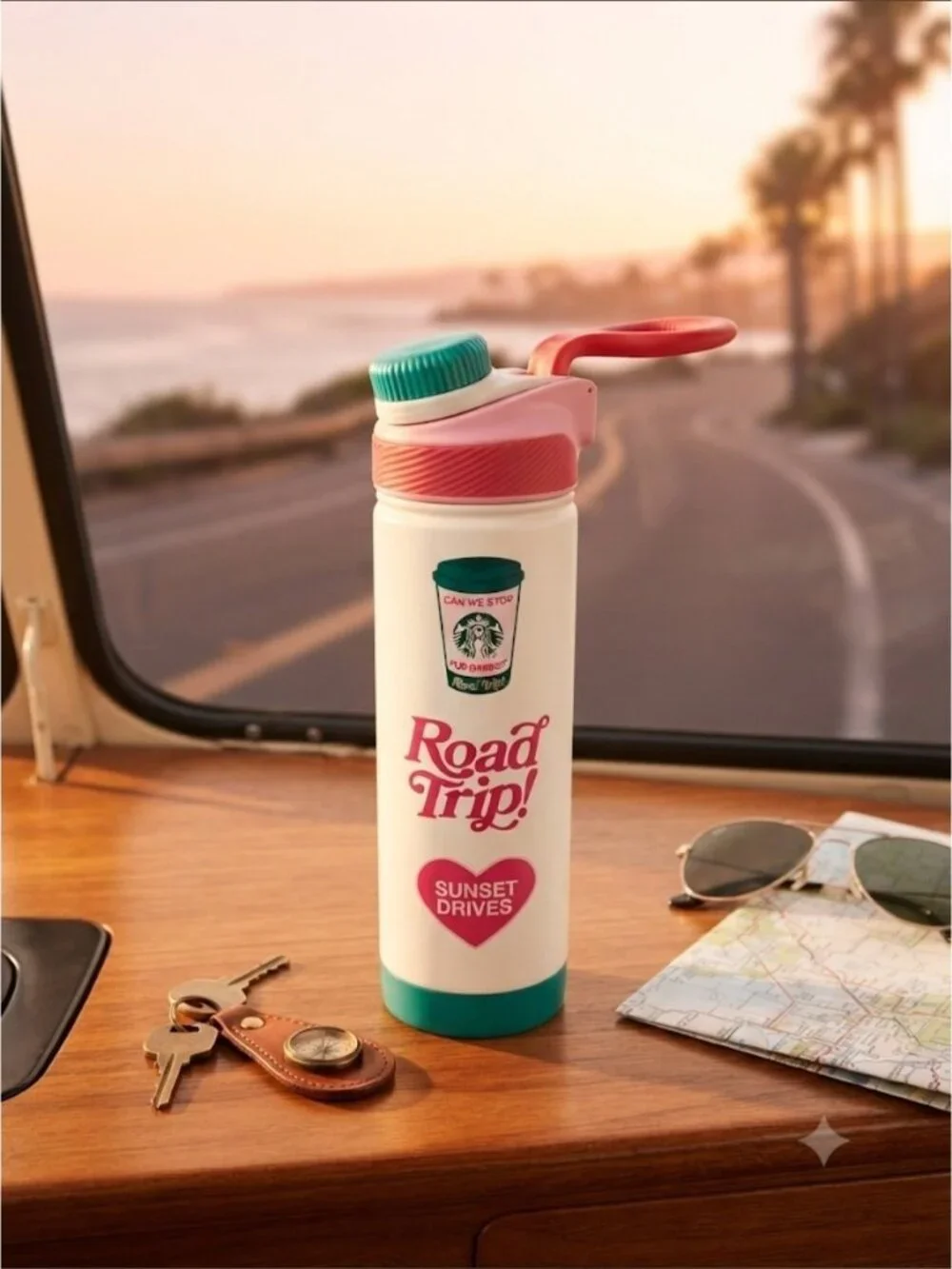3 Pc Set Starbucks x Dandy Worldwide Ltd Edition Tumbler, Cup, Hat ROAD TRIP